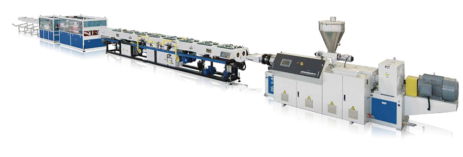 PVC Dual Pipe Extrusio Line1