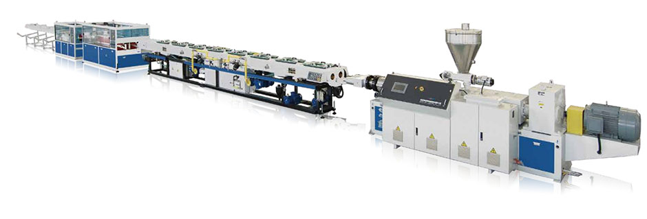 PVC Dual Pipe Extrusion Line1